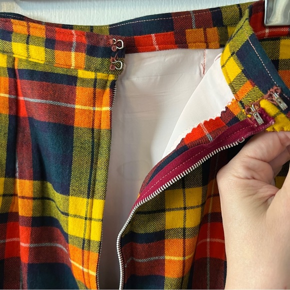 Clan Buchanan Tartan Pencil Skirt Wool Lined Vintage Hand Sewn Plaid Scottish - Picture 8 of 8